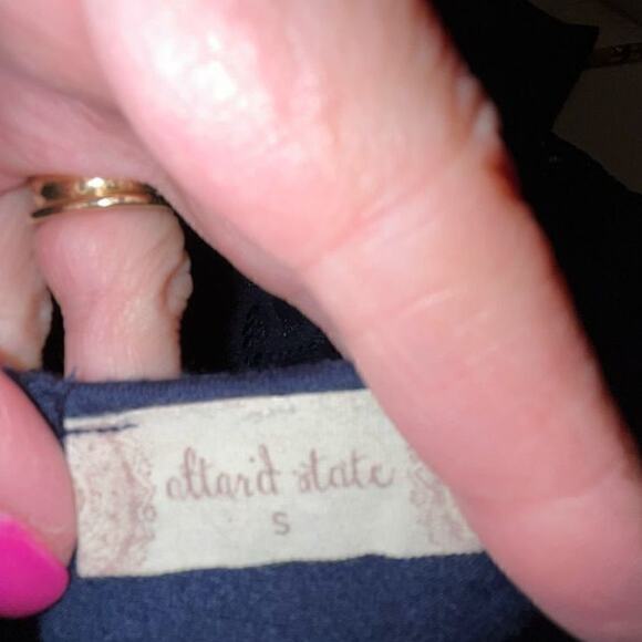 Altar’d navy lace short fit & flare dress small - Picture 5 of 6